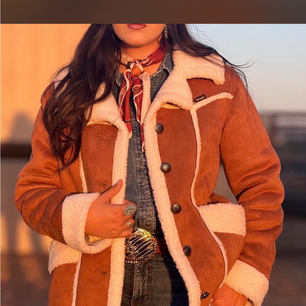 Wrangler Tan and Cream Teddy Jacket